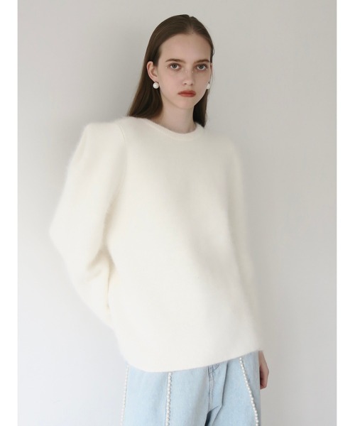 AMOMMA（アモマ）の「WOOL PUFF SHOULDER KNIT（ニット/セーター・レディース・ブラック/アイボリー系/Beige/ブラウン/グレー・FREE）」の22枚目の写真