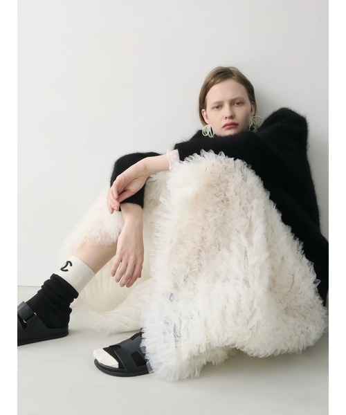AMOMMA（アモマ）の「WOOL PUFF SHOULDER KNIT（ニット/セーター・レディース・ブラック/アイボリー系/Beige/ブラウン/グレー・FREE）」の11枚目の写真