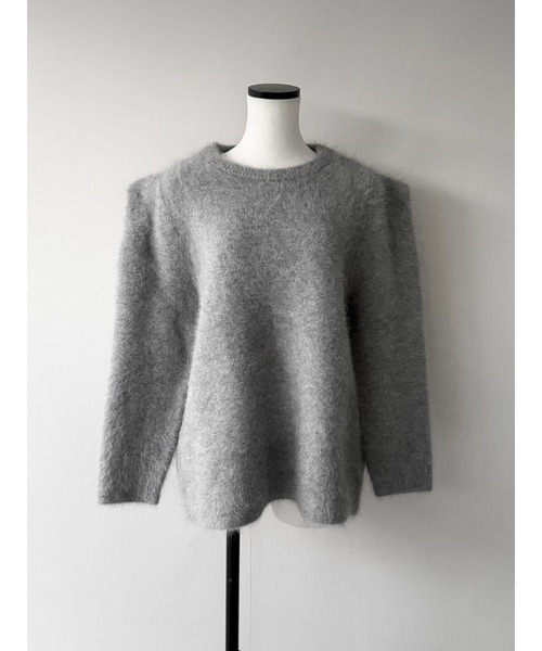 AMOMMA（アモマ）の「WOOL PUFF SHOULDER KNIT（ニット/セーター・レディース・ブラック/アイボリー系/Beige/ブラウン/グレー・FREE）」の13枚目の写真