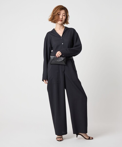 conte＞オープンカラー オールインワン