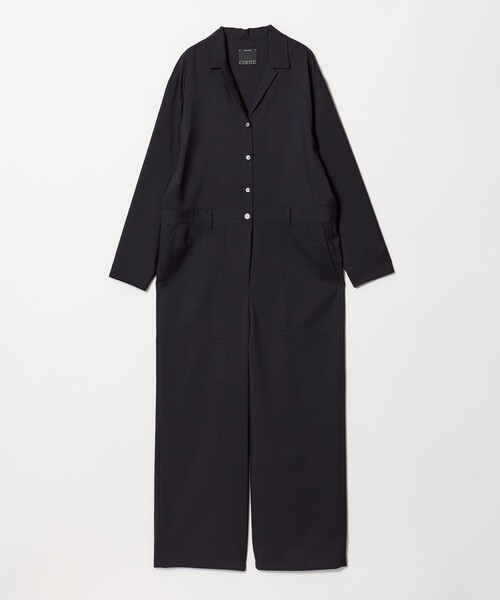conte＞オープンカラー オールインワン（つなぎ/オールインワン