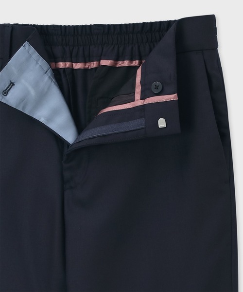 Paul Smith(ポールスミス)の「ソリッド ウールストレッチ テーパード トラウザーズ 'A Suit To Travel In' / 553150 627X(スラックス・メンズ・ネイビー・SMALL/MEDIUM/LARGE/X-LARGE)」の2枚目の写真