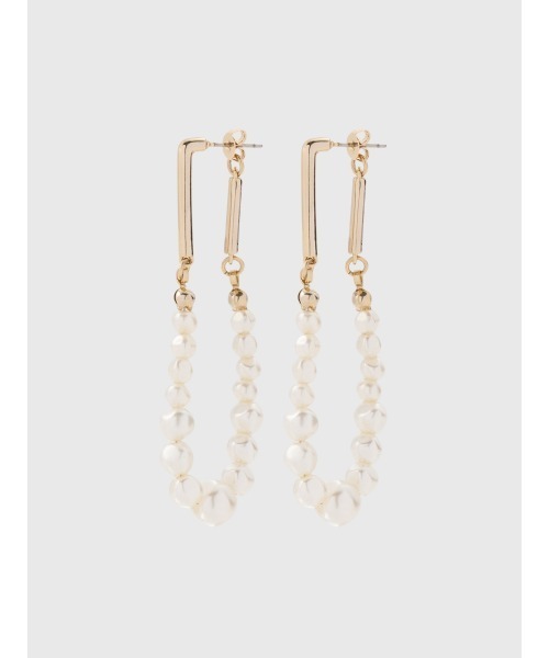 EIMY ISTOIRE（エイミーイストワール）の「メタルコンビパールピアス（ピアス（両耳用）・レディース・ゴールド・F）」の5枚目の写真