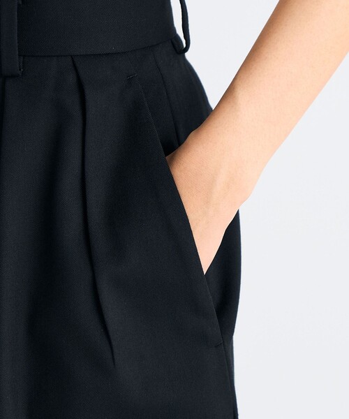 Super160's ウールツイル 2タックワイドスラックス（スラックス