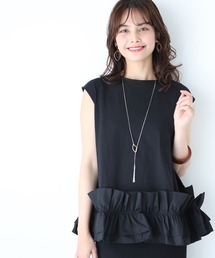 Ehre style（エーレスタイル）の「新お仕事！上品な甘め系 裾フリルトップス（キャミソール）」