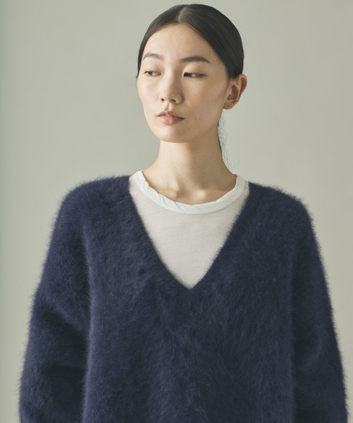 Curensology(カレンソロジー)/FOXカシミヤVネックニットプルオーバー