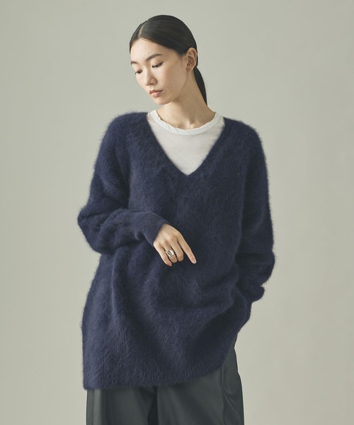 Curensology(カレンソロジー)/FOXカシミヤVネックニットプルオーバー
