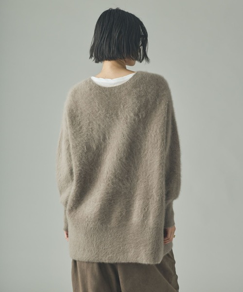 Curensology（カレンソロジー）の「Curensology(カレンソロジー)/FOXカシミヤVネックニットプルオーバー（ニット/セーター・レディース・ネイビー/グレー/モカ・FREE）」の20枚目の写真