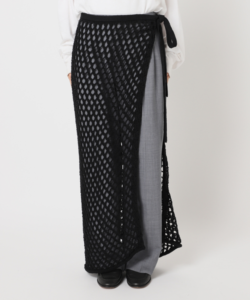CITYSHOP（シティーショップ）の「“O” MESH WRAP スカート（スカート・レディース・ブラック・36/38）」の6枚目の写真