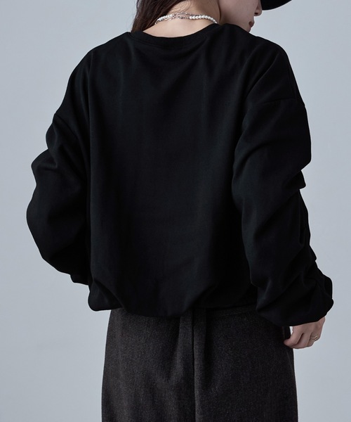 etoll.（エトル）の「タックスリーブバルーンスウェット（スウェット・レディース・ブラック/アイボリー/グレー・M）」の17枚目の写真