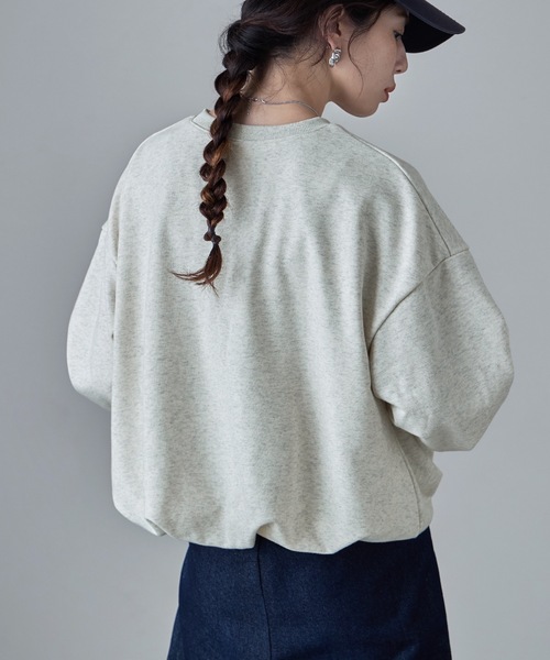 etoll.（エトル）の「タックスリーブバルーンスウェット（スウェット・レディース・ブラック/アイボリー/グレー・M）」の8枚目の写真