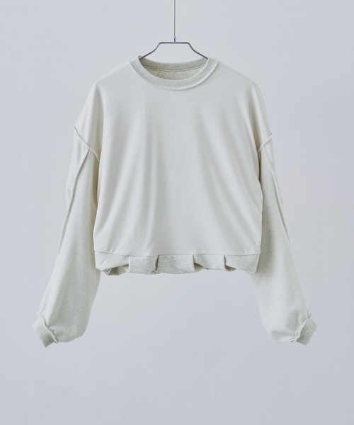 etoll.（エトル）の「タックスリーブバルーンスウェット（スウェット・レディース・ブラック/アイボリー/グレー・M）」の22枚目の写真