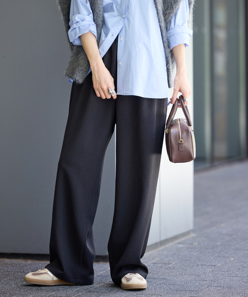 JOURNAL STANDARD(ジャーナルスタンダード)の「《追加2》ライクストレッチワイドパンツ(その他パンツ・レディース・ブラウン/ブラック/チャコールグレー・34/36/38/40)」の11枚目の写真