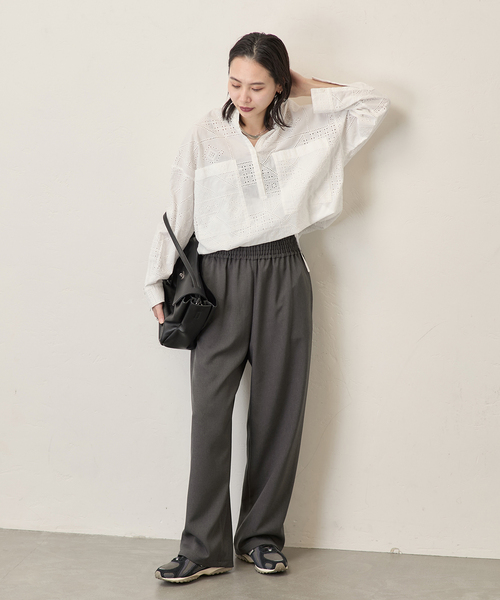 JOURNAL STANDARD(ジャーナルスタンダード)の「《追加2》ライクストレッチワイドパンツ(その他パンツ・レディース・ブラウン/ブラック/チャコールグレー・34/36/38/40)」の10枚目の写真