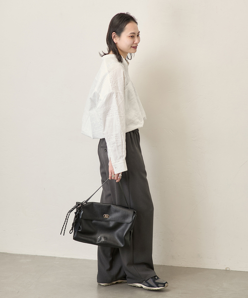 JOURNAL STANDARD(ジャーナルスタンダード)の「《追加2》ライクストレッチワイドパンツ(その他パンツ・レディース・ブラウン/ブラック/チャコールグレー・34/36/38/40)」の9枚目の写真