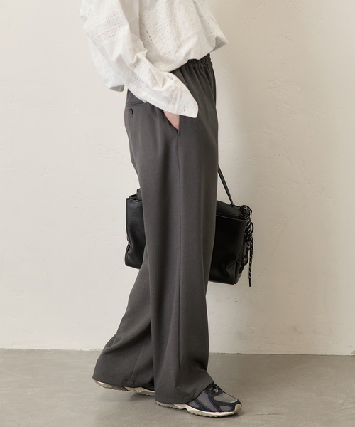 JOURNAL STANDARD(ジャーナルスタンダード)の「《追加2》ライクストレッチワイドパンツ(その他パンツ・レディース・ブラウン/ブラック/チャコールグレー・34/36/38/40)」の8枚目の写真