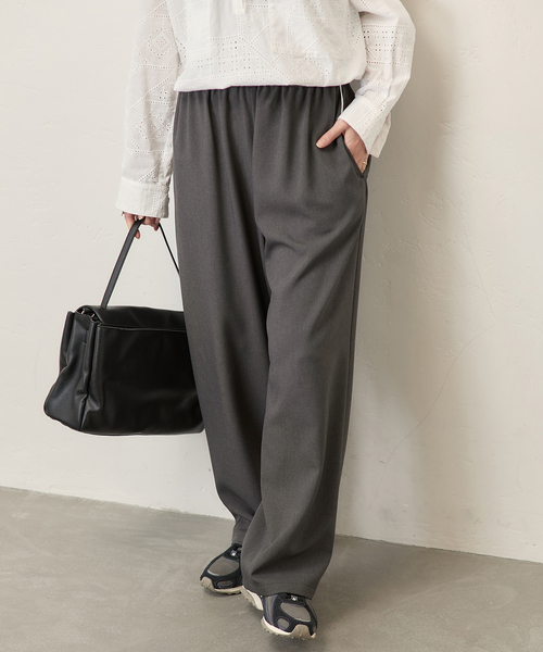 JOURNAL STANDARD(ジャーナルスタンダード)の「《追加2》ライクストレッチワイドパンツ(その他パンツ・レディース・ブラウン/ブラック/チャコールグレー・34/36/38/40)」の4枚目の写真