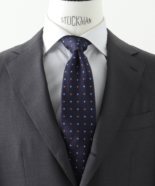 EDIFICE(エディフィス)の「AX フラワーコモンタイ(ネクタイ・メンズ・ネイビー/ブラウン・FREE)」の2枚目の写真