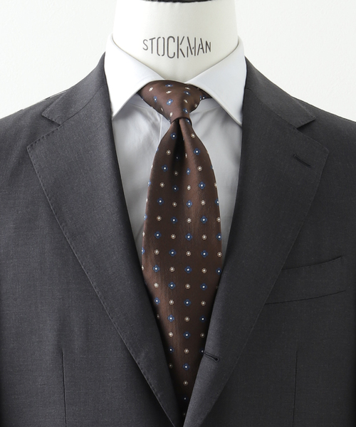 EDIFICE(エディフィス)の「AX フラワーコモンタイ(ネクタイ・メンズ・ネイビー/ブラウン・FREE)」の1枚目の写真