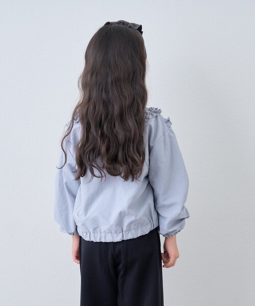 CIAOPANIC TYPY（チャオパニックティピー）の「【KIDS】フリルギャザーマンパ（マウンテンパーカー・キッズ・サックスブルー/チャコールグレー・SMALL/MEDIUM/LARGE/X-LARGE/XX-LARGE）」の10枚目の写真