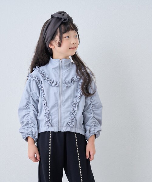 CIAOPANIC TYPY（チャオパニックティピー）の「【KIDS】フリルギャザーマンパ（マウンテンパーカー・キッズ・サックスブルー/チャコールグレー・SMALL/MEDIUM/LARGE/X-LARGE/XX-LARGE）」の14枚目の写真