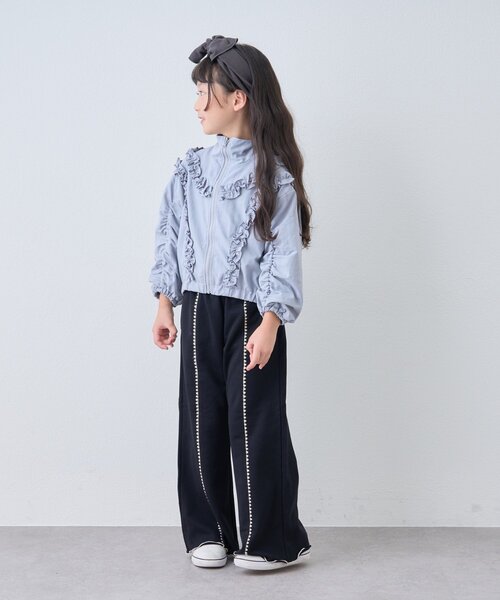 CIAOPANIC TYPY（チャオパニックティピー）の「【KIDS】フリルギャザーマンパ（マウンテンパーカー・キッズ・サックスブルー/チャコールグレー・SMALL/MEDIUM/LARGE/X-LARGE/XX-LARGE）」の18枚目の写真