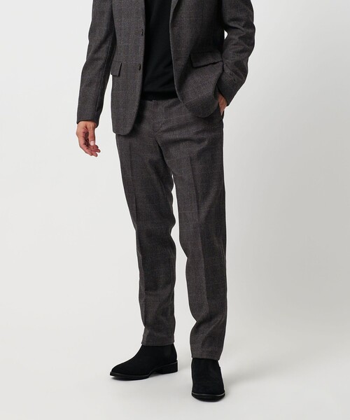 ストレッチ サキソニー ノープリーツ スリム パンツ NO.1 セットアップ