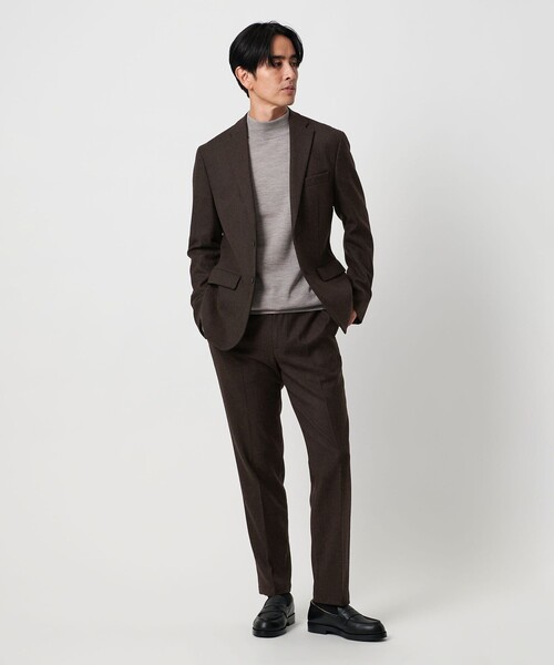 BEAUTY&YOUTH UNITED ARROWS(ビューティーアンドユースユナイテッドアローズ)の「ストレッチ サキソニー ノープリーツ スリム パンツ NO.1 セットアップ対応(スラックス・メンズ・ネイビー/その他1/ダークブラウン/ダークグレー・M/L/XL/S)」の9枚目の写真