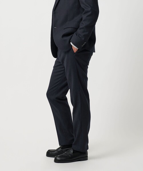 セール】ストレッチ サキソニー ノープリーツ スリム パンツ NO.1