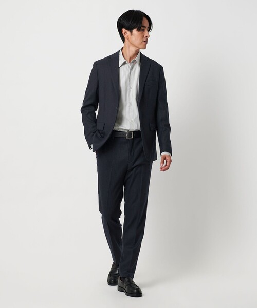 BEAUTY&YOUTH UNITED ARROWS(ビューティーアンドユースユナイテッドアローズ)の「ストレッチ サキソニー ノープリーツ スリム パンツ NO.1 セットアップ対応(スラックス・メンズ・ネイビー/その他1/ダークブラウン/ダークグレー・M/L/XL/S)」の12枚目の写真