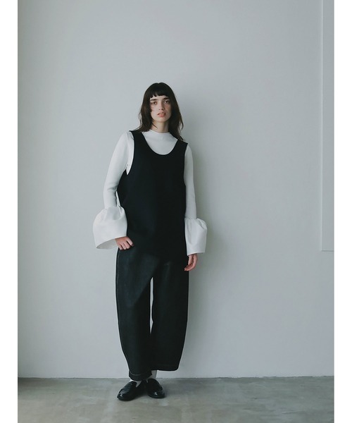 あすぴょん　ウールリバーベスト　ブラック セール】ウールカシミヤリバーベスト（ベスト）｜HER.（ハー）の