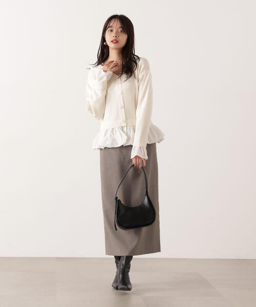 PROPORTION BODY DRESSING(プロポーションボディドレッシング)の「<ウォッシャブル>バルーンペプラムニット / 1215270103(ニット/セーター・レディース・グレー系その他/ホワイト系その他・FREE)」の19枚目の写真