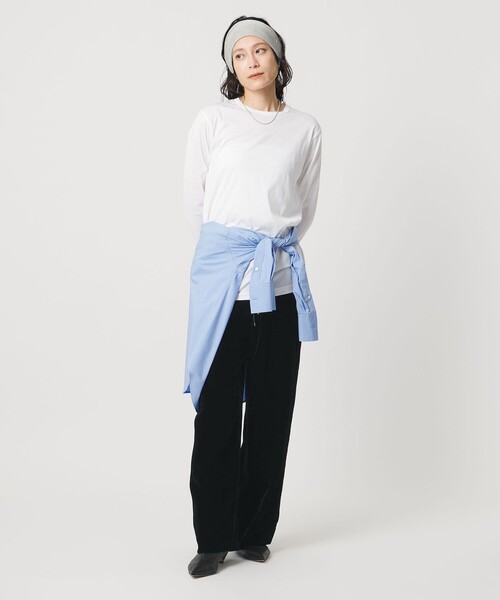 UNITED ARROWS（ユナイテッドアローズ）の「ベルベット イージー パンツ（その他パンツ・レディース・ブラック/ダークブラウン/ネイビー・36/38）」の9枚目の写真