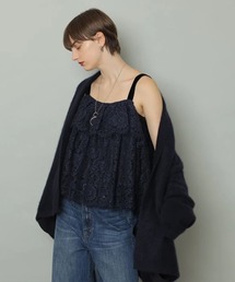 カデュネ　新品正規品　レースキャミブラウス　黒　アルページュストーリー カデュネ 新品正規品 レースキャミブラウス 黒 アルページュ