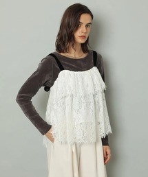 CADUNE カデュネ カットワークレースキャミ 2025今季新作！ CADUNE カデュネ カットワークレースキャミ