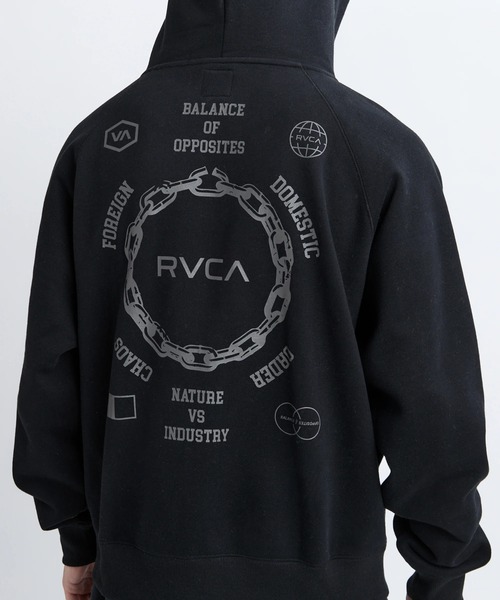 RVCA(ルーカ)の「RVCA メンズ METAL URGY ZIP HD パーカー 【2025年秋冬モデル】 @autumn/ルーカバックプリントジップアップフードパーカー・フーディー(パーカー・メンズ・オフホワイト/ブラック/ブラウン系その他・SMALL/MEDIUM/LARGE/X-LARGE)」の1枚目の写真