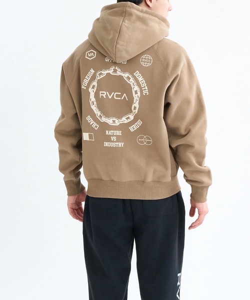 RVCA(ルーカ)の「RVCA メンズ METAL URGY ZIP HD パーカー 【2025年秋冬モデル】 @autumn/ルーカバックプリントジップアップフードパーカー・フーディー(パーカー・メンズ・オフホワイト/ブラック/ブラウン系その他・SMALL/MEDIUM/LARGE/X-LARGE)」の15枚目の写真