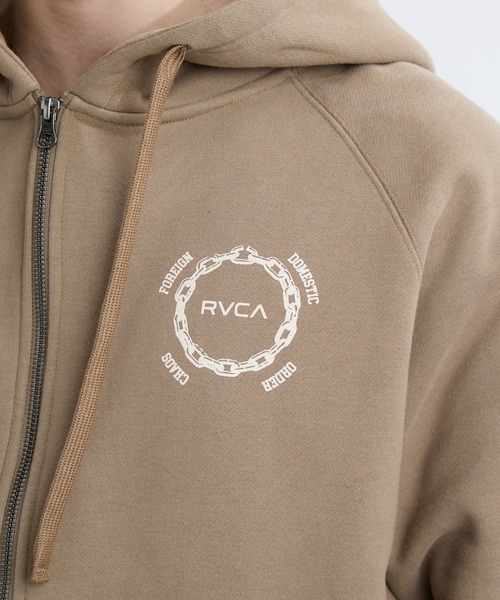 RVCA(ルーカ)の「RVCA メンズ METAL URGY ZIP HD パーカー 【2025年秋冬モデル】 @autumn/ルーカバックプリントジップアップフードパーカー・フーディー(パーカー・メンズ・オフホワイト/ブラック/ブラウン系その他・SMALL/MEDIUM/LARGE/X-LARGE)」の16枚目の写真