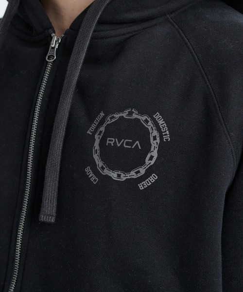 RVCA(ルーカ)の「RVCA メンズ METAL URGY ZIP HD パーカー 【2025年秋冬モデル】 @autumn/ルーカバックプリントジップアップフードパーカー・フーディー(パーカー・メンズ・オフホワイト/ブラック/ブラウン系その他・SMALL/MEDIUM/LARGE/X-LARGE)」の10枚目の写真