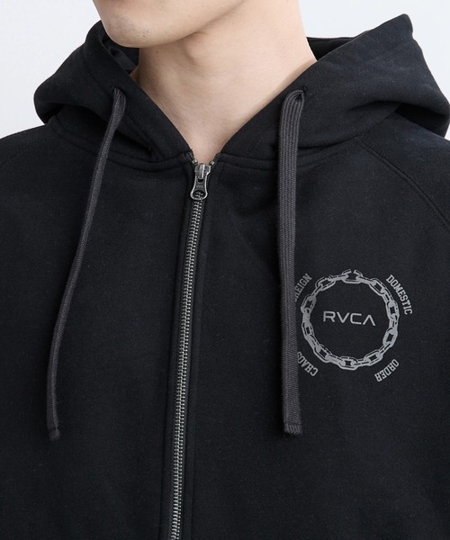 RVCA(ルーカ)の「RVCA メンズ METAL URGY ZIP HD パーカー 【2025年秋冬モデル】 @autumn/ルーカバックプリントジップアップフードパーカー・フーディー(パーカー・メンズ・オフホワイト/ブラック/ブラウン系その他・SMALL/MEDIUM/LARGE/X-LARGE)」の11枚目の写真