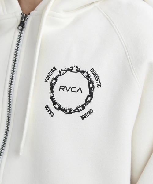 RVCA(ルーカ)の「RVCA メンズ METAL URGY ZIP HD パーカー 【2025年秋冬モデル】 @autumn/ルーカバックプリントジップアップフードパーカー・フーディー(パーカー・メンズ・オフホワイト/ブラック/ブラウン系その他・SMALL/MEDIUM/LARGE/X-LARGE)」の5枚目の写真