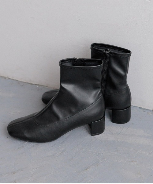 LOWRYS FARM（ローリーズファーム）の「ストレッチヒールブーツ 595457（ブーツ・レディース・ブラウン/ブラウン系その他/ブラック・LARGE/MEDIUM）」の2枚目の写真