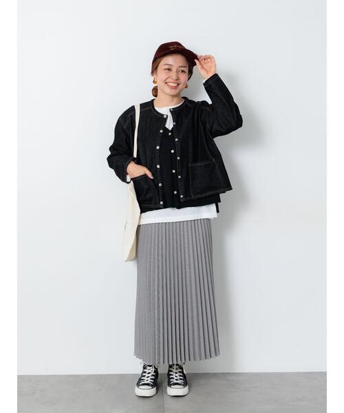 Lugnoncure（ルノンキュール）の「シフォン天竺クルーネック長袖トップス（その他トップス・レディース・ブラック/オフホワイト/ピンク/グレー・F）」の7枚目の写真