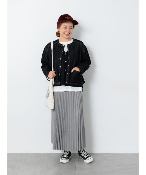 Lugnoncure（ルノンキュール）の「シフォン天竺クルーネック長袖トップス（その他トップス・レディース・ブラック/オフホワイト/ピンク/グレー・F）」の8枚目の写真