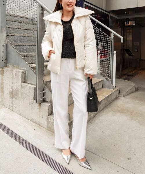 NOLLEY’S(ノーリーズ)の「フラノセミワイドパンツ(その他パンツ・レディース・オフホワイト/グレー/ライトグレー・34/36/38)」の20枚目の写真