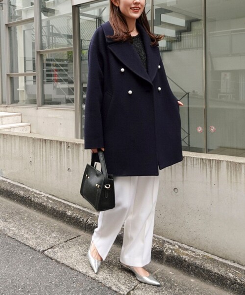 NOLLEY’S(ノーリーズ)の「フラノセミワイドパンツ(その他パンツ・レディース・オフホワイト/グレー/ライトグレー・34/36/38)」の21枚目の写真