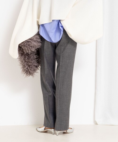 NOLLEY’S(ノーリーズ)の「フラノセミワイドパンツ(その他パンツ・レディース・オフホワイト/グレー/ライトグレー・34/36/38)」の13枚目の写真