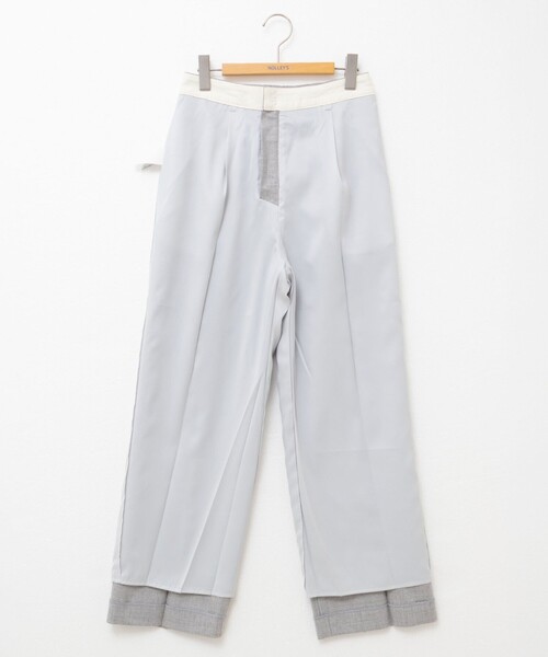 NOLLEY’S(ノーリーズ)の「フラノセミワイドパンツ(その他パンツ・レディース・オフホワイト/グレー/ライトグレー・34/36/38)」の7枚目の写真