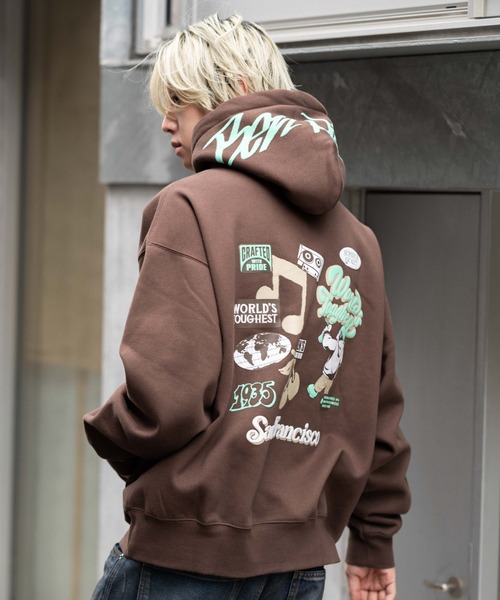 ∴WEGO/【25年秋冬新作】別注BENDAVISグラフィックプルパーカー