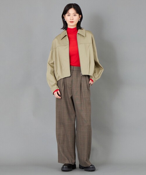 CAST:（キャストコロン）の「【CAST COLON】ツータックチェックイージーパンツ（その他パンツ・レディース・グレー/ベージュ・S/M）」の6枚目の写真
